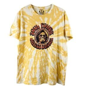 James Brown Soul Power Yellow Tie Dye T-Shirt Men's Size XL